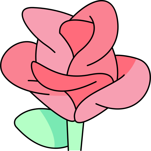 rosa Generic Thin Outline Color icono