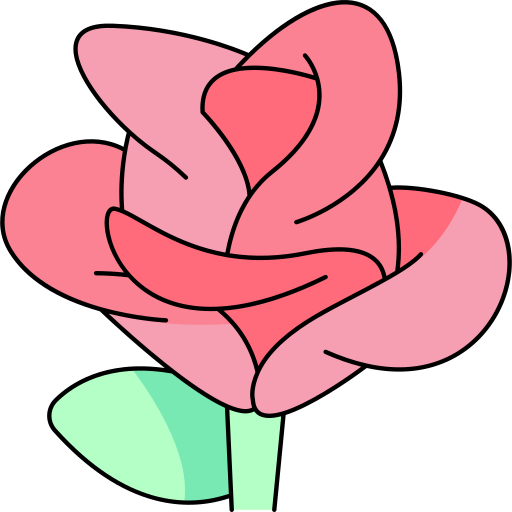 薔薇 Generic Thin Outline Color icon