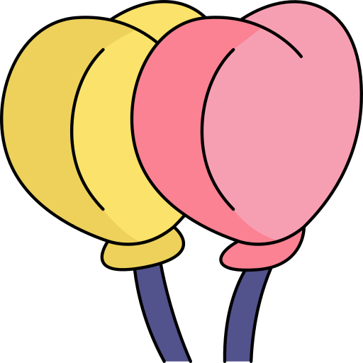 globos Generic Thin Outline Color icono