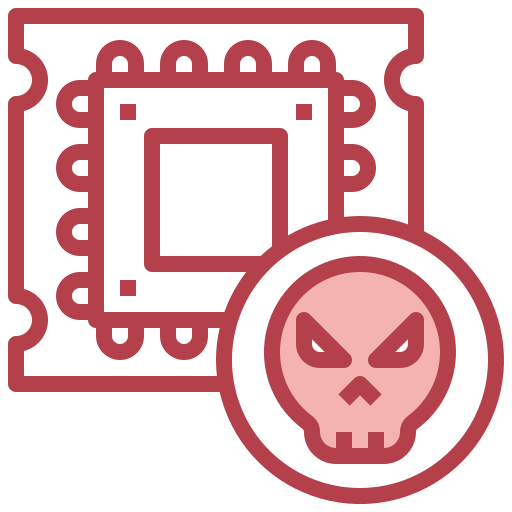 Computer chip Surang Red icon