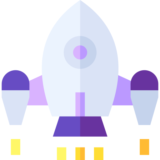 ruimteschip Basic Straight Flat icoon
