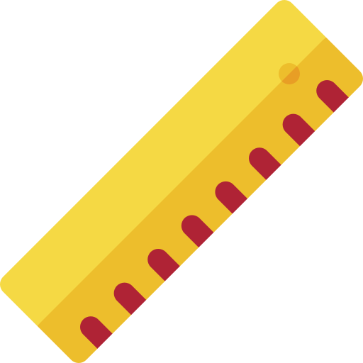 Ruler Basic Rounded Flat icon