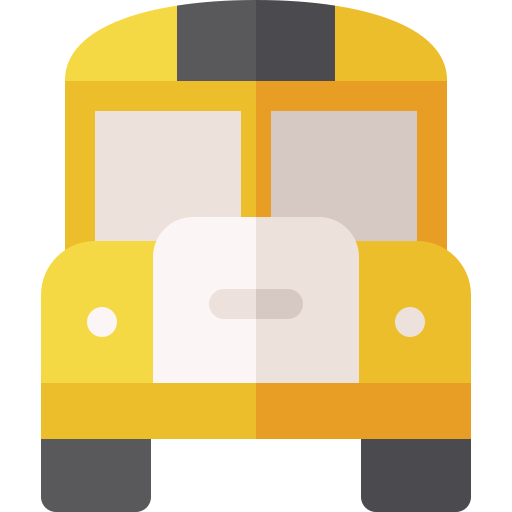 スクールバス Basic Rounded Flat icon