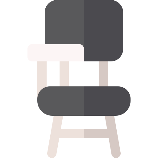 Desk chair Basic Rounded Flat icon