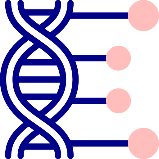 la génétique Detailed Mixed Lineal color Icône