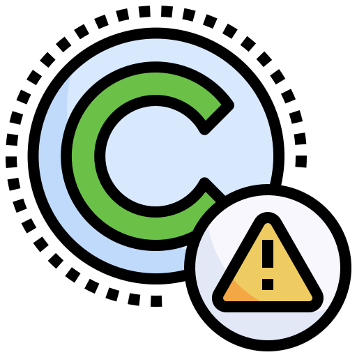 Copyright Surang Lineal Color icon