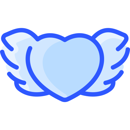 asas do coração Vitaliy Gorbachev Blue Ícone