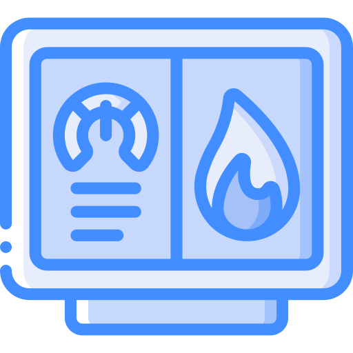 Smart meter Basic Miscellany Blue icon