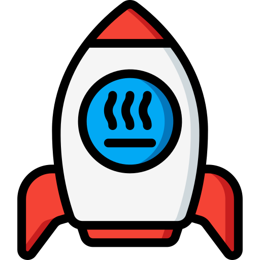 Rocket Basic Miscellany Lineal Color icon