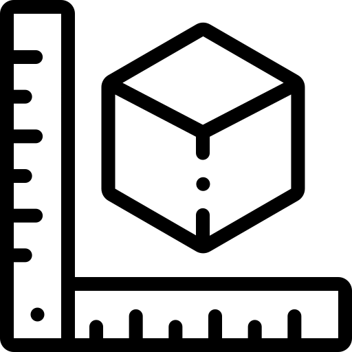 dimensões Detailed Rounded Lineal Ícone