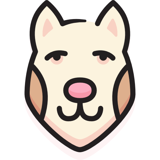 perro Stockio Lineal Color icono