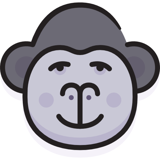 gorilla Stockio Lineal Color icon