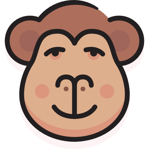 猿 Stockio Lineal Color icon