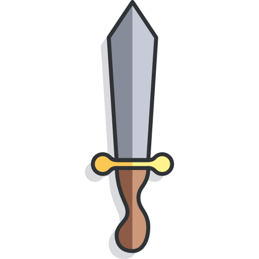 espada Stockio Lineal Color icono