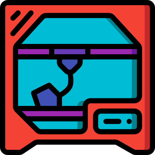 3d drucker Basic Mixture Lineal color icon