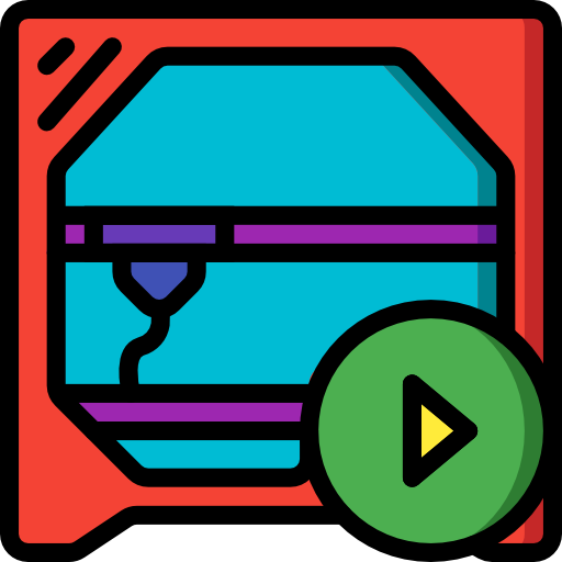 3d drucker Basic Mixture Lineal color icon