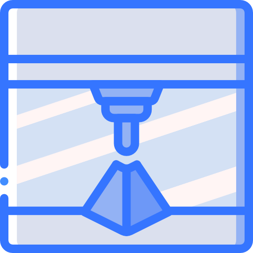 3d drucker Basic Miscellany Blue icon