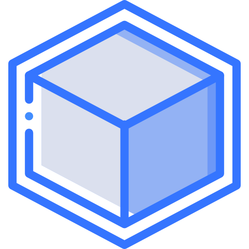 3d 인쇄 큐브 Basic Miscellany Blue icon