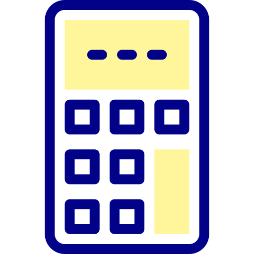 Calculator Detailed Mixed Lineal color icon
