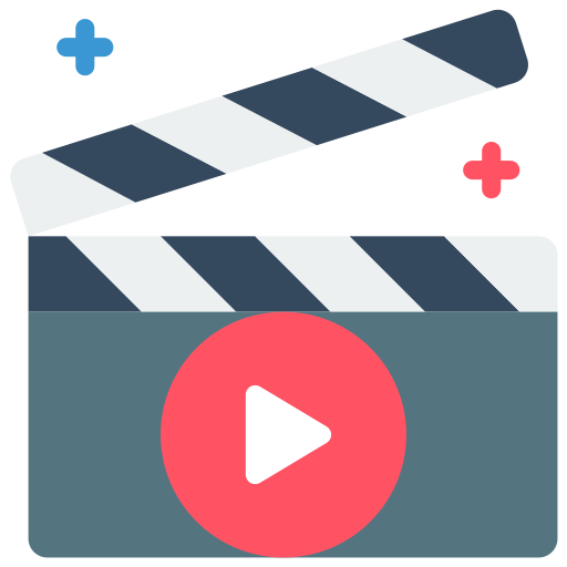 filmklapper Basic Miscellany Flat icoon
