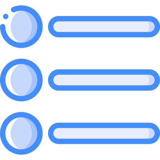 Bullet points Basic Miscellany Blue icon