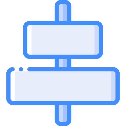 alineación central Basic Miscellany Blue icono