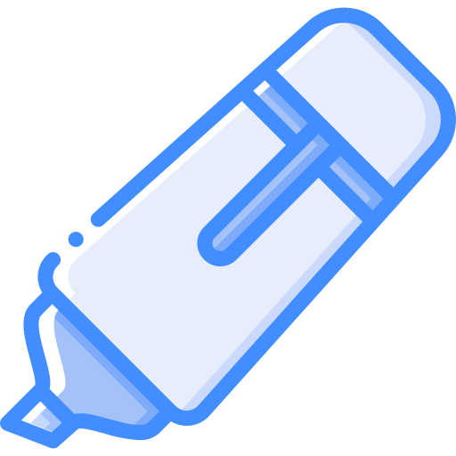Highlighter Basic Miscellany Blue icon