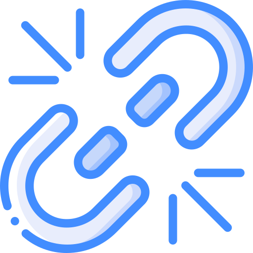 verknüpfung aufheben Basic Miscellany Blue icon