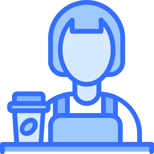 Worker Coloring Blue icon