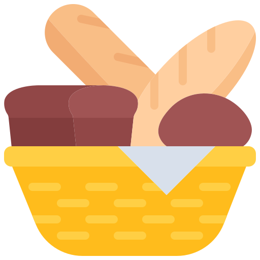 chleb Coloring Flat ikona