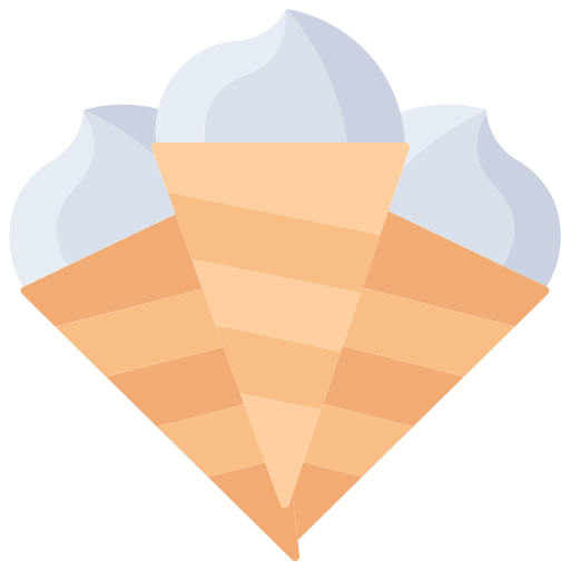 cucurucho de helado Coloring Flat icono