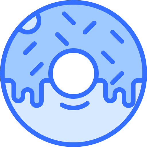 donut Coloring Blue icoon
