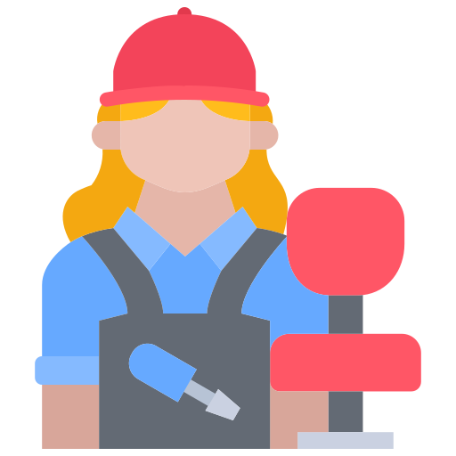 Worker Coloring Flat icon