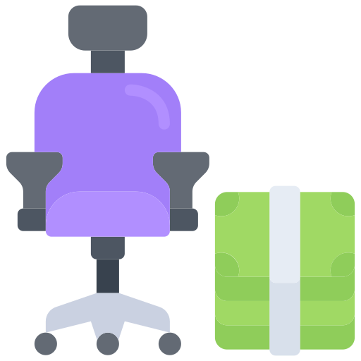 Armchair Coloring Flat icon