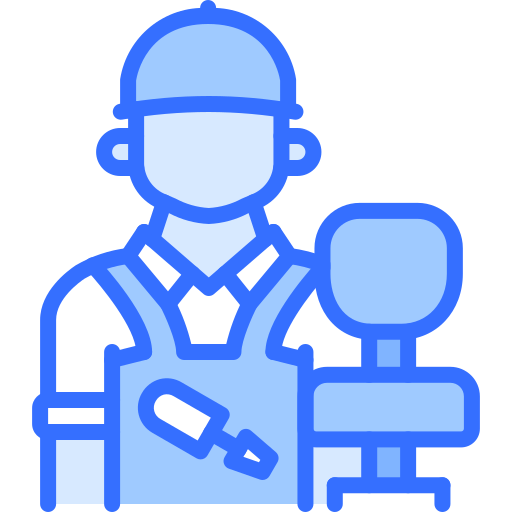 trabajador Coloring Blue icono