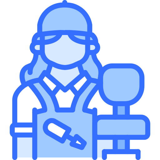 Worker Coloring Blue icon