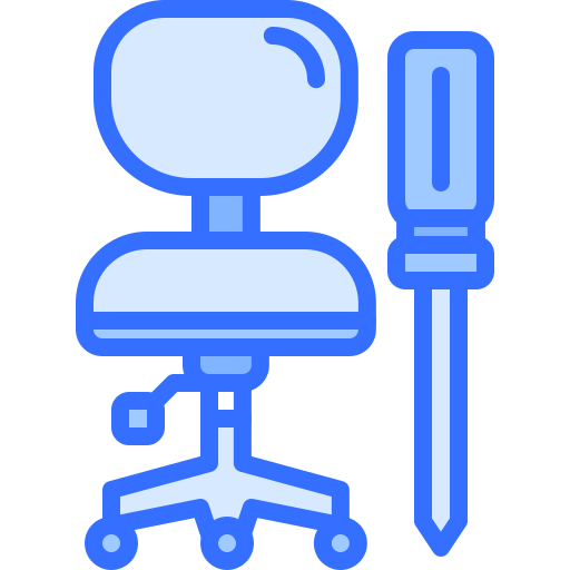 Armchair Coloring Blue icon