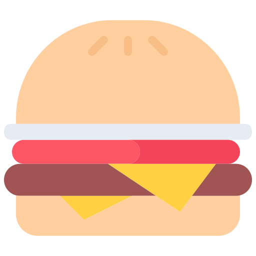 hamburguesa Coloring Flat icono