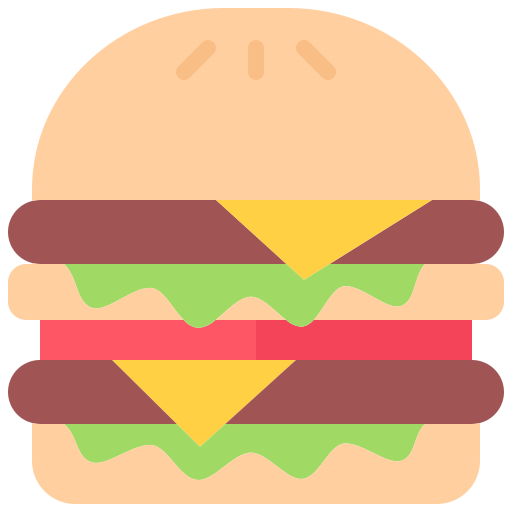 бургер Coloring Flat иконка