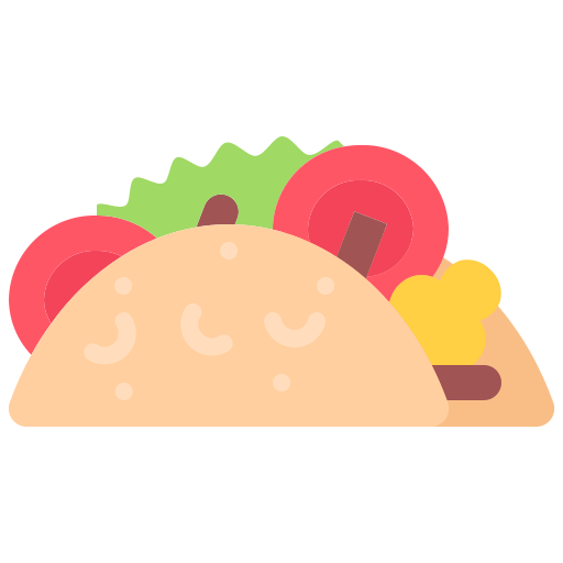Taco Coloring Flat icon
