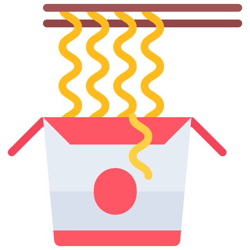Noodles Coloring Flat icon