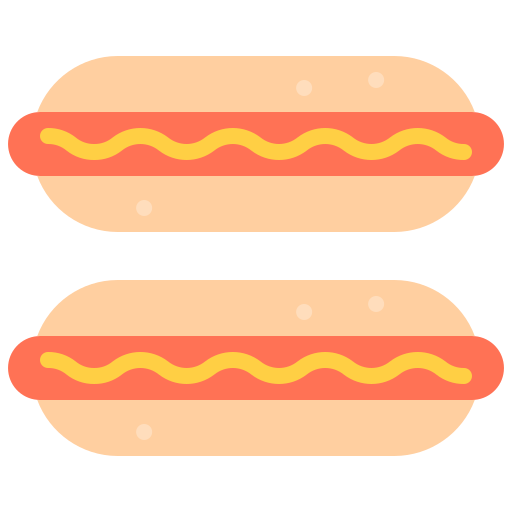 hotdog Coloring Flat icon