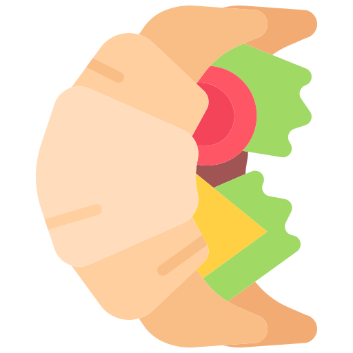 Croissant Coloring Flat icon