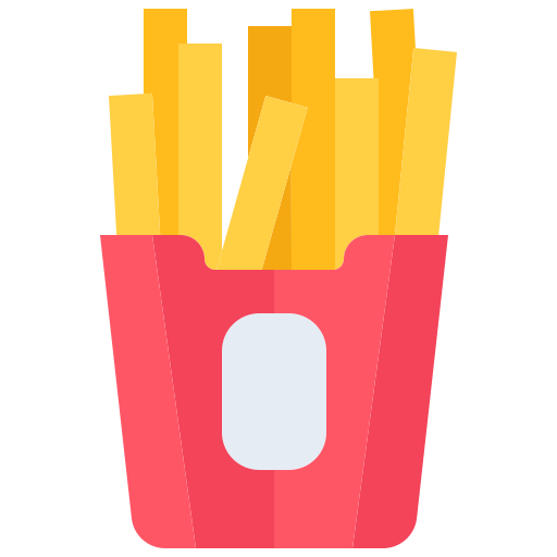 pommes frittes Coloring Flat icon