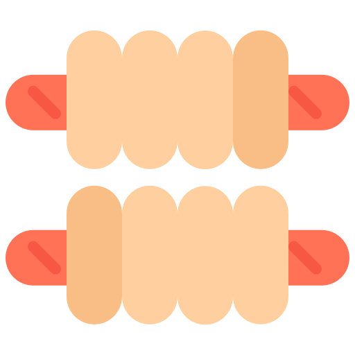 hot dog Coloring Flat ikona