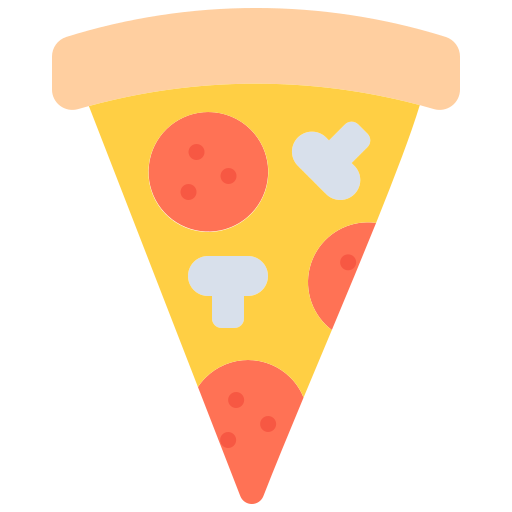 pizza Coloring Flat icoon