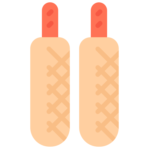 hotdog Coloring Flat icon