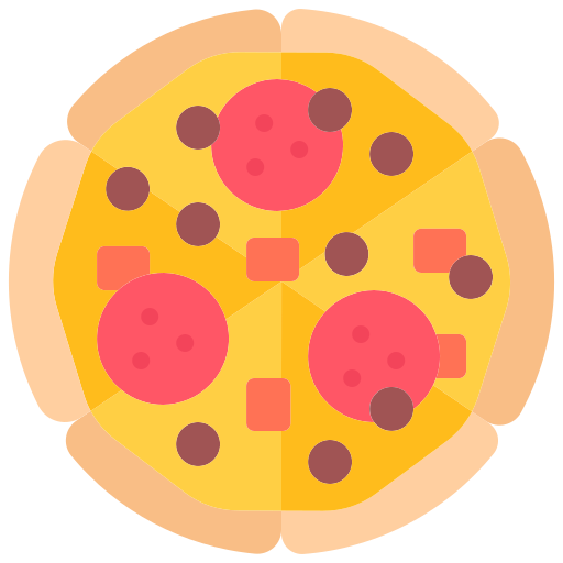 pizza Coloring Flat Icône
