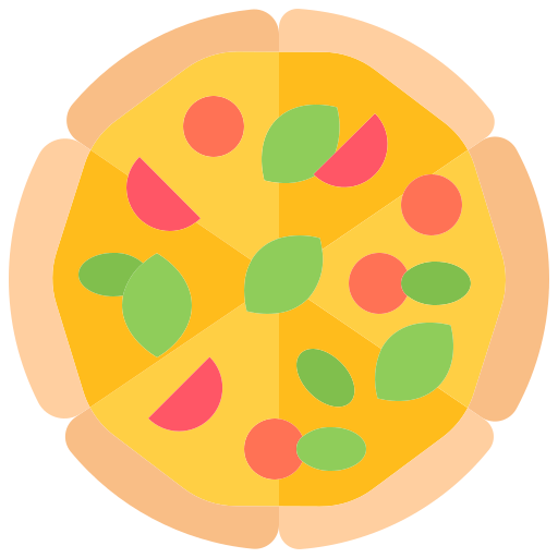 pizza Coloring Flat icono