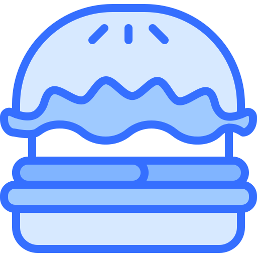 バーガー Coloring Blue icon